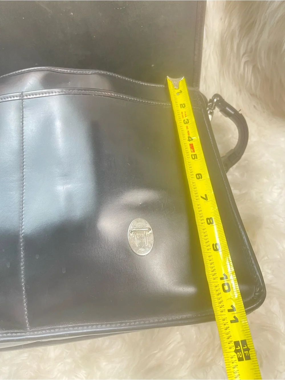 Vintage ROOTS Canada Black Leather Briefcase Shoulder Bag - Men